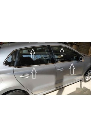 IMG-7715004225243119474.jpg Vw Polo Cam Çerçevesi Çıtası Komple Set Krom 2014-2018 Arası - Görsel 1