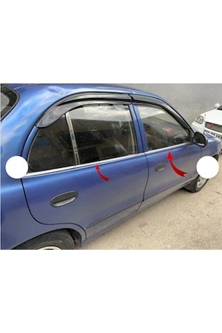 IMG-7768388799010637548.jpg Hyundai Accent Yumurta Kasa 1995-2000 Krom Cam Çıtası 4 Parça Paslanmaz Çelik - Görsel 1