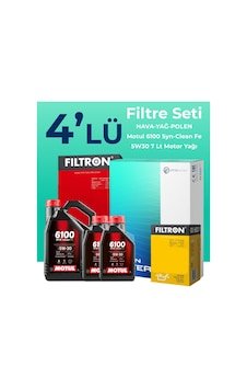 Filtron Ford Transit Custom 2.2 Dizel Filtre Bakım Seti Motul Motor Yağlı (2012-2019) 4 Lü