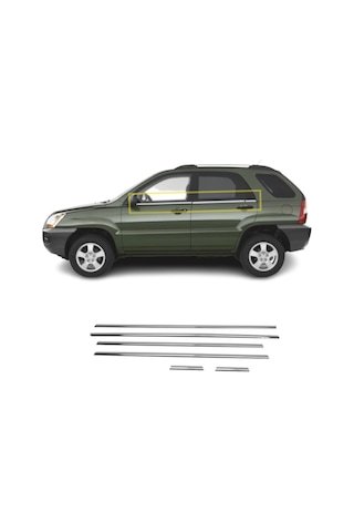 IMG-7992799809687893802.jpg AG-Tuning Kia Sportage Krom Cam Çıtası 6 Parça 2005-2009 Arası Paslanmaz Çelik - Görsel 1