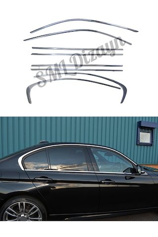 IMG-8266035208558188811.jpg Bmw F30 Krom Cam Çıtası Nikelaj Tamtur F30 Cam Çerçevesi - Görsel 1