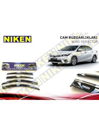 Toyota Corolla Uyumlu Cam Rüzgarlığı 4Lü Kromlu 2014-2015-2016-2017-2018