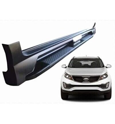 Kia Sportage 2010-2014 Uyumlu Yedek Parça OEM Yan Basamak / Siyah