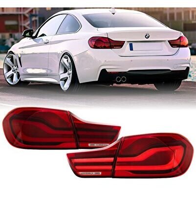 bmw f32 2014-2019 4.seri coupe kırmızı lci ledli arka stop