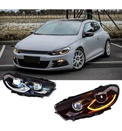 Vw Scirocco 2009-2014 Zenon Far Uyumlu Makyajlı Dizayn Far