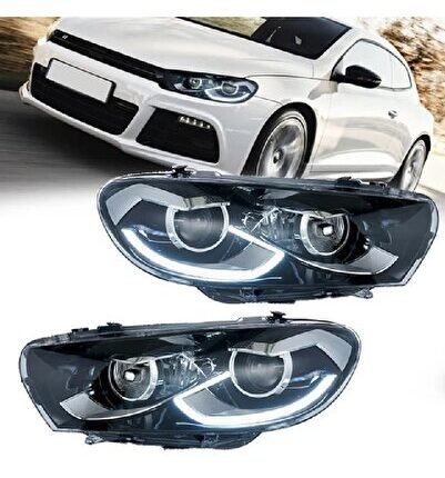 VW SCİROCCO 2009-2014 BIXENON UYUMLU 2015-DİZAYN FUL LED ÖN FAR