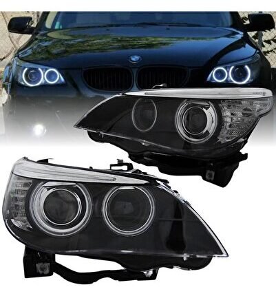 BMW E60 5.SERİ 2003-2007 MAKYAJSIZ KASAYA UYMLU LCİ ÖN FAR