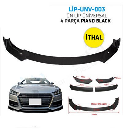 Mercedes SLR Uyumlu RC 4 Parça Piano Black Tampon Eki İthal Ön Lip