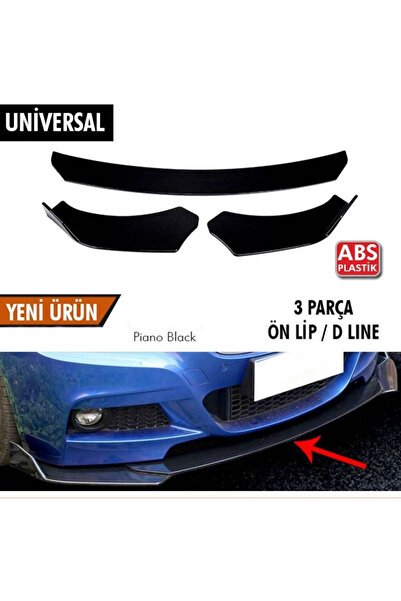 1_org_zoom-32929.jpg Hyundai Elantra 2010-2015 3 Parça Piano Black Lip Premium Ön Tampon Eki - Görsel 1