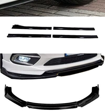 Volvo S49 Flaplı Yan Marşpiyel Eki + 4 Parça Siyah Ön Ek Piano Black Set