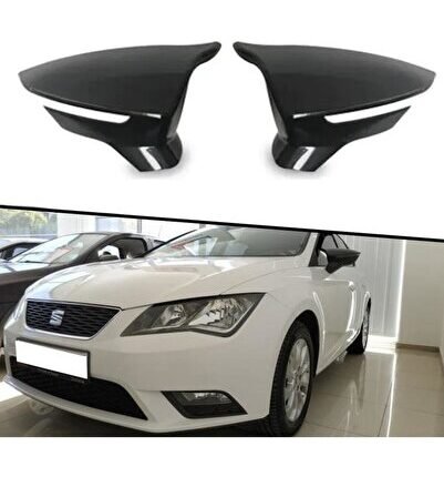 seat leon 2013.2018 uyumlu parlak siyah boyalı batman ayna kapağı