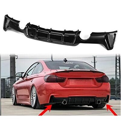 BMW F32 2014-2019 COUPE SAG-SOL TEK ÇIKIŞ ARKA DİFÜZÖR