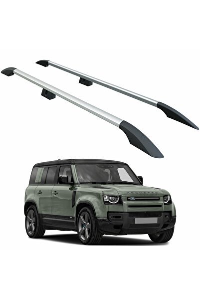 1_org_zoom-37046.jpg Land Rover Defender 110 2020-2025 Araç Üstü Alüminyum Tavan Yan Rayları Plus Serisi - Gri - Görsel 1