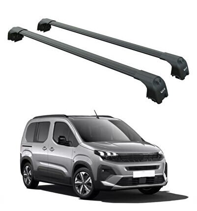 Peugeot Rifter 2023-2025 Portbagaj Taşıyıcı Ara Atkisi - Ara Çubuk Paw Pro 2 Siyah