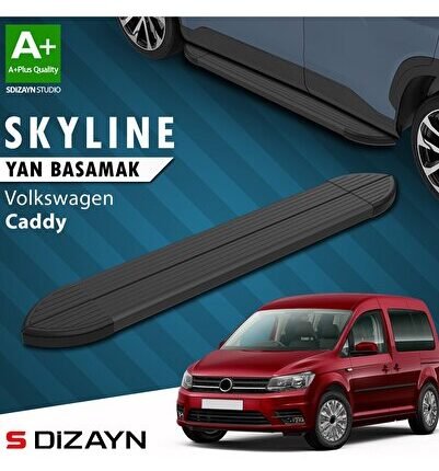 S-Dizayn VW Caddy 3 Skyline Siyah Yan Basamak 193 Cm 2004-2020 A+ Kalite