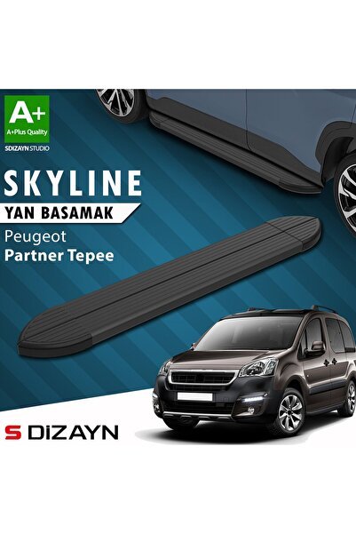 1_org_zoom-39878.jpg S-Dizayn Peugeot Partner 2 Tepee Skyline Siyah Yan Basamak 193 Cm 2008-2018 A+ Kalite - Görsel 1