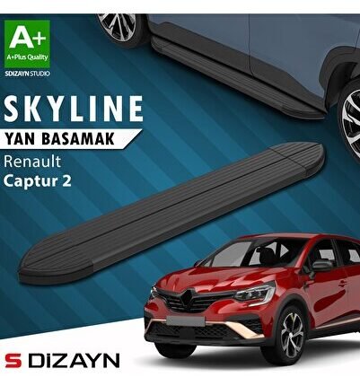 S-Dizayn Renault Captur 2 Skyline Siyah Yan Basamak 183 Cm 2020 Üzeri A+ Kalite
