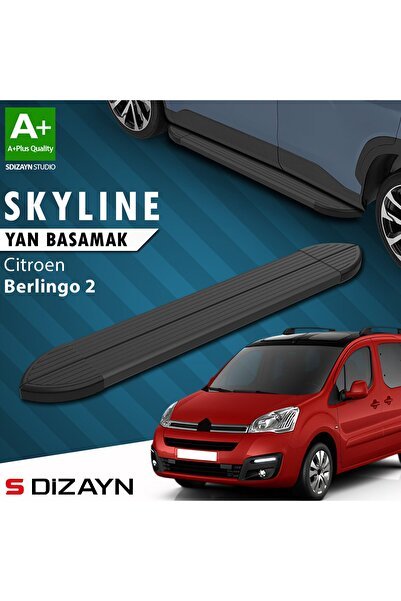 1_org_zoom-39914.jpg S-Dizayn Citroen Berlingo 2 Skyline Siyah Yan Basamak 193 Cm 2008-2018 A+ Kalite - Görsel 1