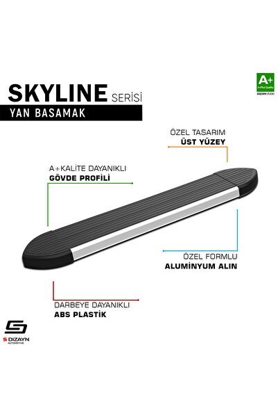 1_org_zoom-39950.jpg S-Dizayn Land Rover Discovery Sport Skyline Aluminyum Yan Basamak 183 Cm 2014-2019 A+ Kalite - Görsel 1