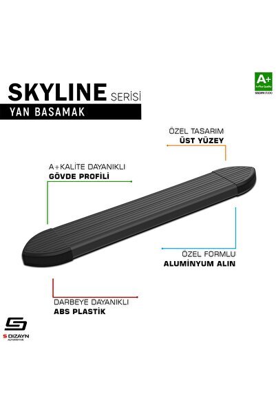 1_org_zoom-39967.jpg S-Dizayn Ssangyong Korando Sport Skyline Siyah Yan Basamak 183 Cm 2019 Üzeri A+ Kalite - Görsel 1