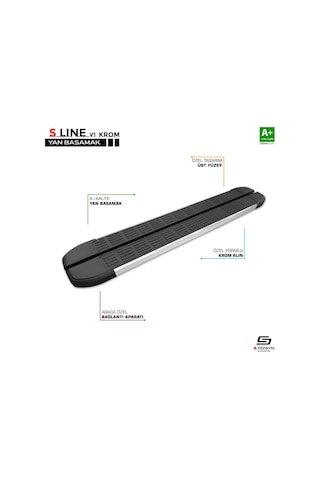 IMG-118853273075944491.jpg Mercedes Vito W639 Uzun Şase S-line Krom Yan Basamak 253 Cm 2004- - Görsel 1