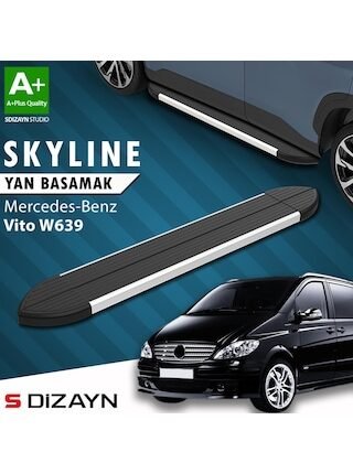 Mercedes Vito W639 Kısa Şase Skyline Aluminyum Yan Basamak 233 Cm 2004-2014 A+ Kalite
