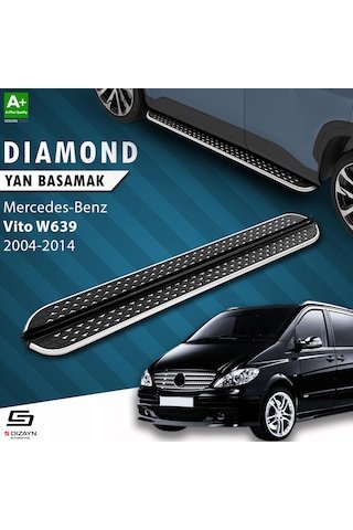 IMG-7405964253611183627.jpg S-dizayn Vito W639 Uzun Şase Diamond Krom Yan Basamak 253 Cm 2004-2014 A+ Kalite - Görsel 1