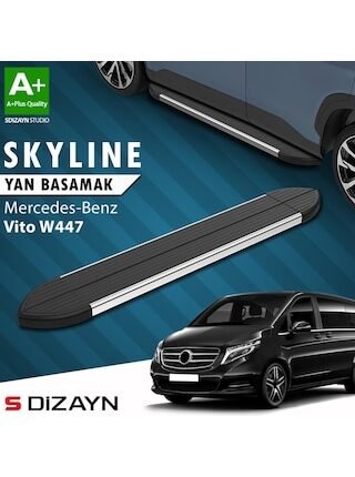 Mercedes Vito W447 Kısa Şase Skyline Krom Yan Basamak 233 Cm 2014 Üzeri A+ Kalite